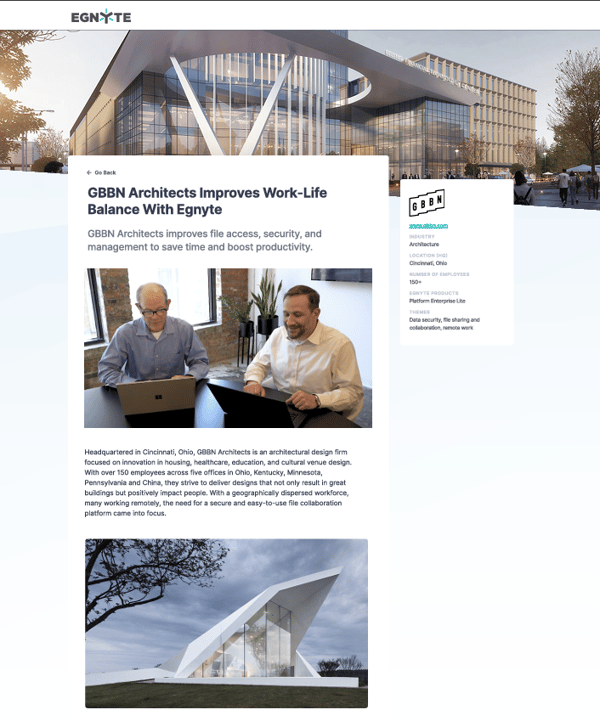 GBBN Architects Improves Work-Life Balance With Egnyte