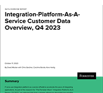 Integration Platform as a Service Customer Data Overview Cover